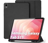 DUX DUCIS Funda para Samsung Galaxy Tab S11 11 Pulgadas 2025, Negro | Carcasa Folio Ligera, con Cubierta de Silicona TPU, Soporte y Función de Auto-Sueño/Despertar