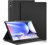 DUX DUCIS Funda para Samsung Galaxy Tab S9 Ultra / S10 Ultra 14,6", Negro | con S Pen Soporte, Carcasa de Cuero PU Negocio Folio, Soporte Multiángulo, Función Auto-Sueño/Estela