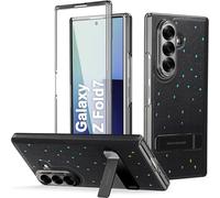 DUX DUCIS Funda para Samsung Galaxy Z Fold 7, con Soporte Integrado y Protector de Pantalla, Elegante y cómoda, Carcasa rígida de PC y PU para Galaxy Z Fold 7 de 8,2", Negro