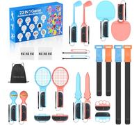 DUX DUCIS Kit 23 en 1 Accesorios para Nintendo Switch 2, Switch Sports Paquete para Switch 2, Paquete de Fiesta Familiar 2025 con Raquetas de Bádminton/Tenis de Mesa, Martillos de Arena