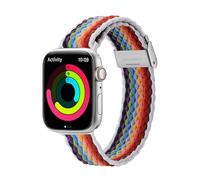DUX DUCIS Mixture II Series - Correa de reloj tejida de nailon altamente elástica para Apple Watch de 38 mm/40 mm/41 mm, Palestripes