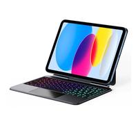 DUX DUCIS MK PRO Series Funda magnética con teclado para Apple iPad 10 (2022)/11 (2025) - Teclado retroiluminado y panel táctil Multi-Touch, soporte flotante de aleación de aluminio