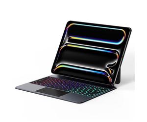 DUX DUCIS MK PRO Series Funda magnética con teclado para Apple iPad Pro 13 (2024) - Teclado retroiluminado con panel táctil multitáctil, soporte flotante de aleación de aluminio