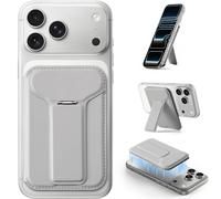DUX DUCIS para Cartera Magsafe, Tarjetero Magnético para 2 Tarjetas, Gris | Soporte Ajustable, Wallet Compatible con iPhone 17/16/15/14/13/12 y Dispositivos Samsung Seleccionados