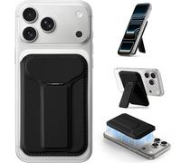 DUX DUCIS para Cartera Magsafe, Tarjetero Magnético para 2 Tarjetas, Negro | Soporte Ajustable, Wallet Compatible con iPhone 17/16/15/14/13/12 y Dispositivos Samsung Seleccionados