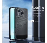DUX DUCIS para Honor 400 Lite 400 Pro funda TPU + líneas acrílicas cubierta trasera transparente antihuellas Airbag funda de teléfono anticaída Negro