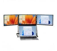 DUXMM Extensor de Pantalla portátil para portátil de 15,6", Full HD IPS, 1 Solo Cable para 3 Pantallas, Compatible con Windows/Mac de 12 a 17,3 Pulgadas.
