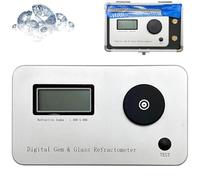 DUXMM Refractómetro Profesional para Piedras Preciosas, probador de Joyas con Pantalla LCD, índice de refracción: 1.300-3.000, Error: +-0.005, Precisión: 0.001, para joyería y Diamantes