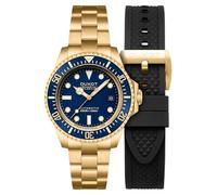DUXOT Atlantica Deep Dive DX-2066 - Reloj automático de edición limitada para hombre de 44 mm con pulsera de acero inoxidable sólido, Azul profundo, 44.0, Clásico, moderno