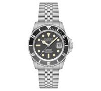 DUXOT Atlantica DX-2057 - Reloj de buceo automático para hombre, movimiento japonés, caja de acero inoxidable de 42 mm, resistente al agua hasta 200 m, pulsera de acero inoxidable, Gris carbón, 42.0