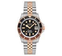 DUXOT Atlantica DX-2057 - Reloj de buceo automático para hombre, movimiento japonés, caja de acero inoxidable de 42 mm, resistente al agua hasta 200 m, pulsera de acero inoxidable, marrón (Two Tone