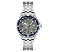 DUXOT Henri Diver - Reloj automático para hombre de 41 mm con pulsera de acero inoxidable sólido DX-2060, Gris ceniza, Automático
