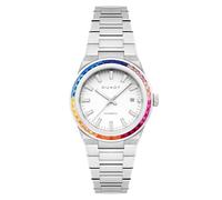 DUXOT Reloj automático Alicante Rainbow de 38 mm para hombre con pulsera de acero inoxidable sólido DX-2075, Arco iris de alabastro