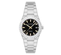 DUXOT Reloj automático Alicante Rainbow de 38 mm para hombre con pulsera de acero inoxidable sólido DX-2075, Jet Cascade