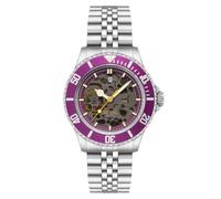 DUXOT Reloj automático Atlantica Skeleton de 40 mm para hombre con pulsera de acero inoxidable sólido DX-2067, Morado atardecer, pulsera