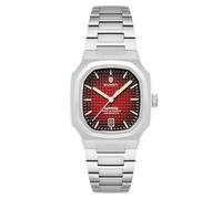 DUXOT Reloj automático Colmar de 38 mm para hombre con pulsera de acero inoxidable sólido DX-2069, granate, pulsera