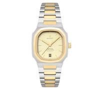 DUXOT Reloj automático Colmar de 38 mm para hombre con pulsera de acero inoxidable sólido DX-2069, Oro de dos tonos