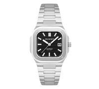 DUXOT Reloj automático Quadrata de 42 mm para hombre con pulsera de acero inoxidable sólido DX-2073, Negro medianoche