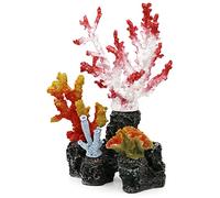 Duyeuau Adornos de coral para acuario, decoración de coral de polirresina, decoración de arrecifes de coral, resina artificial, casa de peces de coral