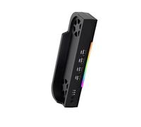 Duyeuau Base de refrigeración para juegos de múltiples velocidades, soportes seguros y ajustables, LED ajustable, instalación sencilla para estación de juegos Switch2 ABS