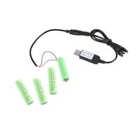 Duyeuau Cable convertidor de fuente de alimentación USB de 5 V a 6 V, 4 unidades, 1,5 V AA LR6, kits de eliminadores de batería para juguetes y luces LED