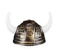 Duyeuau Casco de guerrero medieval con cuerno, accesorios de disfraces, sombrero, juego de teatro, Halloween, fiestas