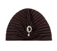 Duyeuau Cómodo sombrero turbante de moda étnico que cubre la cabeza, tocado de fiesta temática para festivales y fiestas temáticas