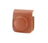 Duyeuau Funda de poliuretano para cámaras de fotos pequeñas de 90 películas, bolsa de almacenamiento para viajes al aire libre, Brown