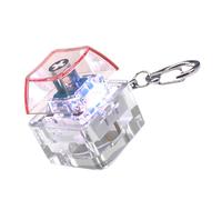 Duyeuau Llavero con luz LED para clics, probador de teclas para adultos, clics de teclado, llavero con luz LED, juguete