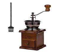 Duyeuau Retro Styles - Molinillo de café manual con cepillo integrado, grosor ajustable para prensa