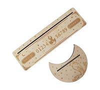Duyeuau Soporte de madera para cartas de tarot, base de fases lunares, forma de luna y soporte rectangular para tarjetas para adivinación de brujas