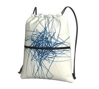 DUYKIMQW Blue Sky - Bolsa de gimnasio con cordón, elegante bolsa de deporte unisex, bolsa de yoga y bolsa de viaje con cordón, Líneas abstractas, Talla única