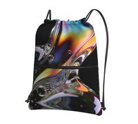 DUYKIMQW Bolsa de gimnasio con cordón y estampado artístico tallado, elegante bolsa de deporte unisex, bolsa de yoga y bolsa de viaje con cordón, Prisma líquido, Talla única
