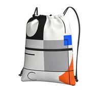 DUYKIMQW Bolsa de gimnasio con cordón y estampado de arcoíris de graffiti, elegante bolsa de deporte unisex, bolsa de yoga y bolsa de viaje con cordón, Bloques de color geométricos, Talla única
