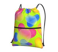 DUYKIMQW Bolsa de gimnasio con cordón y estampado de hilos de colores, elegante bolsa de deporte unisex, bolsa de yoga y bolsa de viaje con cordón, Color caramelo, Talla única