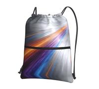 DUYKIMQW Bolsa de gimnasio con cordón y estampado de hilos de colores, elegante bolsa de deporte unisex, bolsa de yoga y bolsa de viaje con cordón, Hilo de colores, One Size