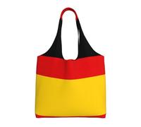 DUYKIMQW Bolsa de lona con estampado de bandera japonesa para mujer, grande, reutilizable, para el trabajo y el uso diario, Bandera alemana, Talla única