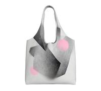 DUYKIMQW Bolsa de lona con estampado de mezcla multicolor para mujer, bolsas grandes reutilizables para el trabajo y uso diario, Rosa grisáceo, Talla única
