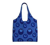 DUYKIMQW Bolsa de lona con estampado de mezcla roja y negra para mujer, bolsas grandes reutilizables para el trabajo y el uso diario, Blueberry Sea, Talla única