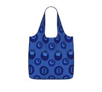 DUYKIMQW Bolsas de comestibles portátiles con estampado de mezcla roja y negra, bolsas plegables reutilizables para comestibles, compras, viajes, viajes, Blueberry Sea, Talla única