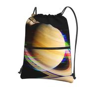 DUYKIMQW Fault Star Orbit Print - Bolsa de gimnasio con cordón ajustable, elegante bolsa de deporte, unisex, bolsa de yoga y bolsa de viaje con cordón, Planeta digital, Talla única
