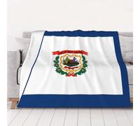 DUYKIMQW Manta con estampado de bandera de Virginia Occidental de 200 x 150 cm para sofá, cama y viajes, incluye manta de bandera nacional