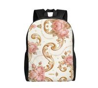 DUYKIMQW Morning Glory - Elegante mochila de viaje con estampado de gloria, bonita mochila para laptop con diseño impreso frontal completo, Pergamino dorado, Talla única