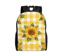 DUYKIMQW Morning Glory - Elegante mochila de viaje con estampado de gloria, bonita mochila para laptop con diseño impreso frontal completo, Girasol a cuadros, Talla única