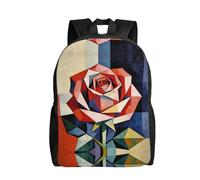 DUYKIMQW Morning Glory - Elegante mochila de viaje con estampado de gloria, bonita mochila para laptop con diseño impreso frontal completo, Rosa geométrica, Talla única