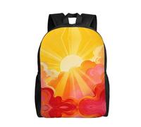 DUYKIMQW Solitary Sail in the Waves - Elegante mochila de viaje con estampado de vela en las olas, bonita mochila para laptop con diseño impreso frontal completo, puesta de sol, Talla única