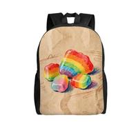DUYKIMQW Solitary Sail in the Waves - Elegante mochila de viaje con estampado de vela en las olas, bonita mochila para laptop con diseño impreso frontal completo, Rainbow Candy, Talla única