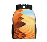 DUYKIMQW Solitary Sail in the Waves - Elegante mochila de viaje con estampado de vela en las olas, bonita mochila para laptop con diseño impreso frontal completo, Vast Desert, Talla única