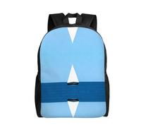 DUYKIMQW Solitary Sail in the Waves - Elegante mochila de viaje con estampado de vela en las olas, bonita mochila para laptop con diseño impreso frontal completo, Velero marítimo, Talla única