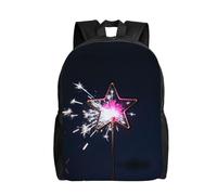 DUYKIMQW Solitary Sail in the Waves - Elegante mochila de viaje con estampado de vela en las olas, bonita mochila para laptop con diseño impreso frontal completo, Star Fireworks Stick, Talla única